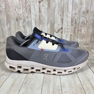 On Cloudrunner Gray Blue‎ Running Shoes Mens Size 13 CloudTec Helion Swiss